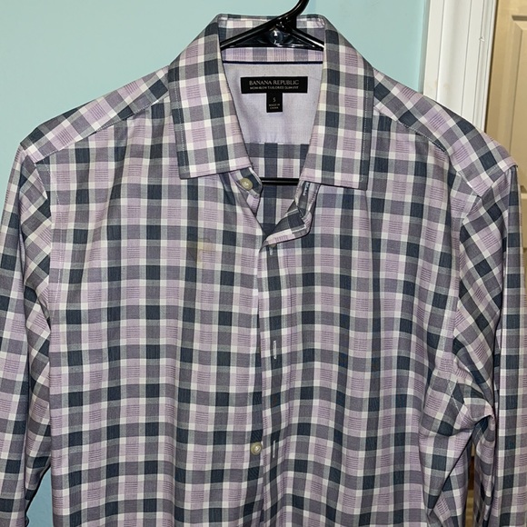 S Non Iron Slim Fit Banana Republic Dress Shirt - Picture 2 of 2